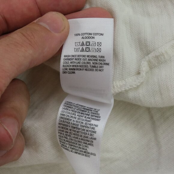 Lucky Brand Men’s Sweatshirt Jersey Material White Button Down Shirt Sz. M - Picture 5 of 8